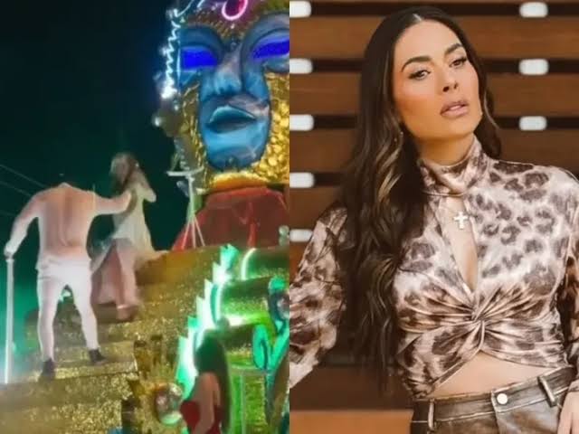 Galilea Montijo se cae en carro alegórico del Carnaval de Mazatlán