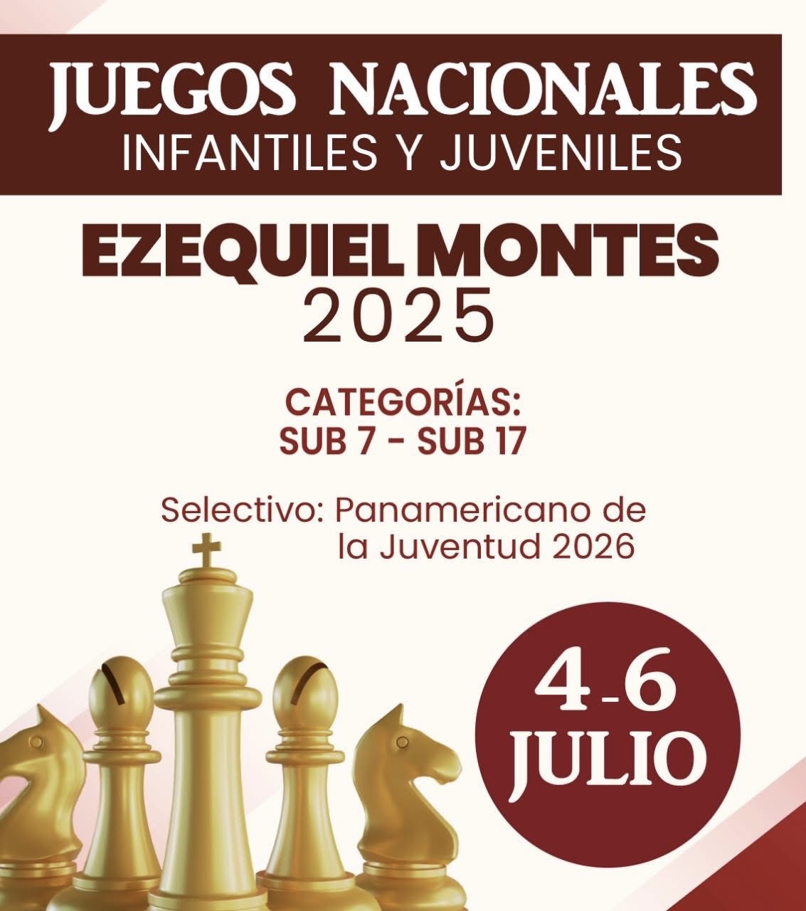 Torneo Nacional de Ajedrez se disputará en Ezequiel Montes este mes de julio