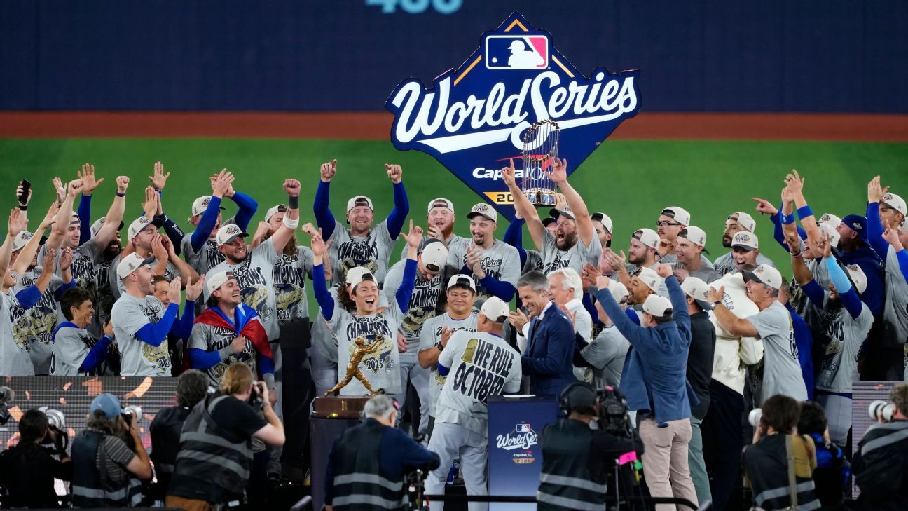 🎉⚾️ ¡Épico cierre de la Serie Mundial 2025! Los Los Angeles Dodgers vencieron a los Toronto Blue Jays 5-4 en 11 entradas en el Juego 7 para consagrarse campeones por segundo año consecutivo. 🏆🔥