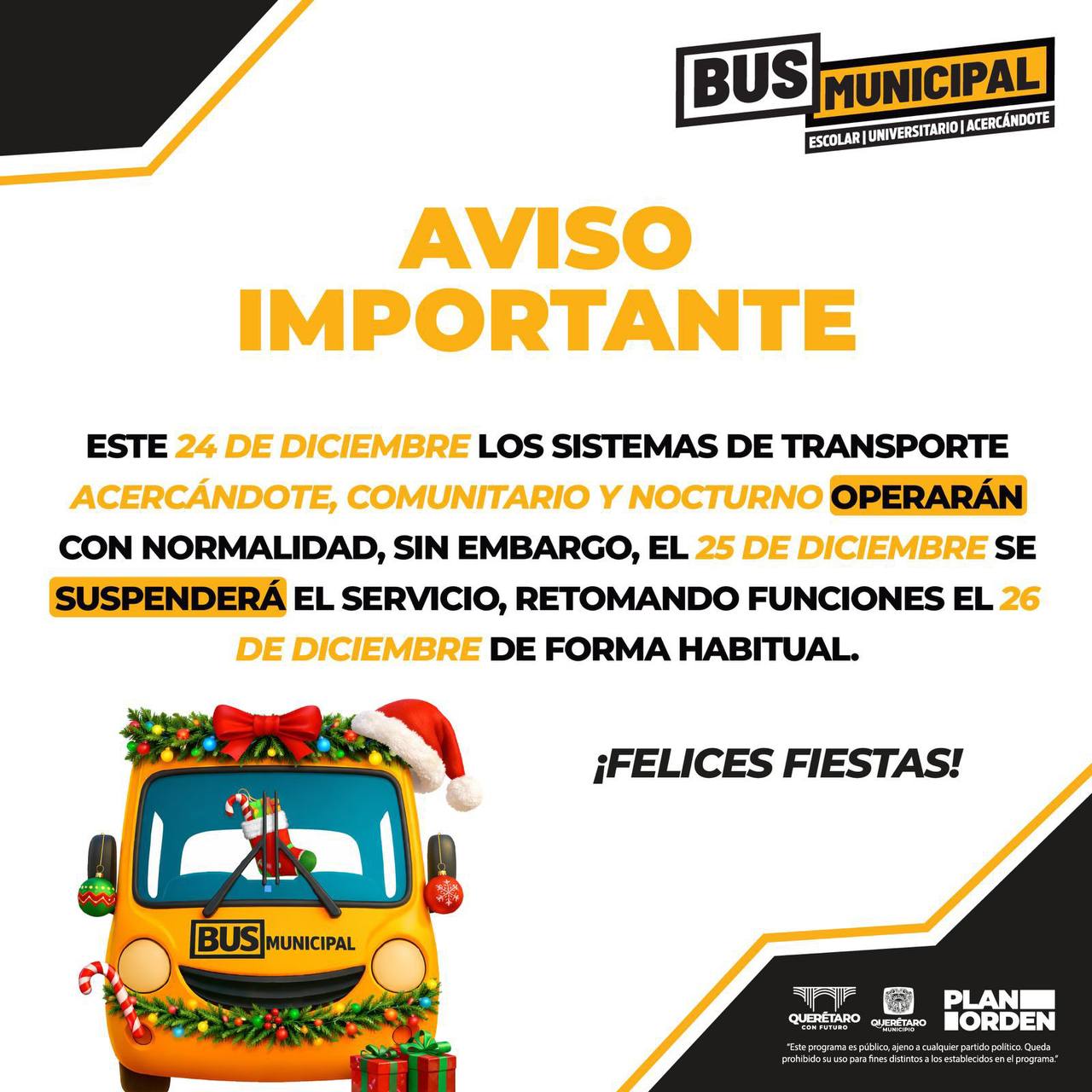 Transporte municipal suspenderá actividades el día 25