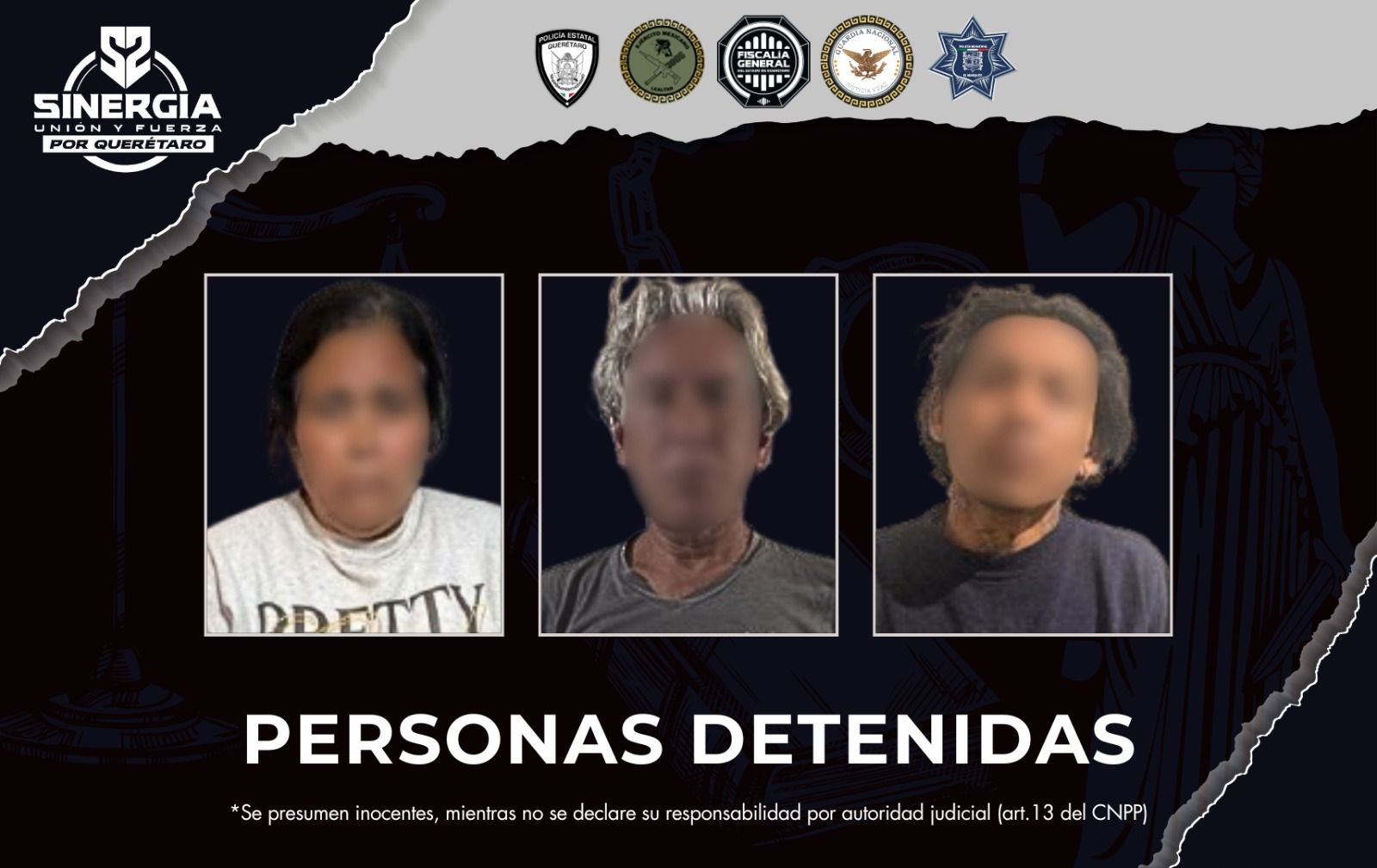 ⚖️ Operativo Sinergia en La Pradera: 3 detenidos y decomiso de narcóticos 🚫💊