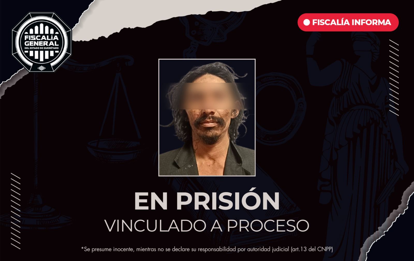 ⚖️ Vinculan a proceso a imputado por homicidio en la Col. Felipe Carrillo Puerto