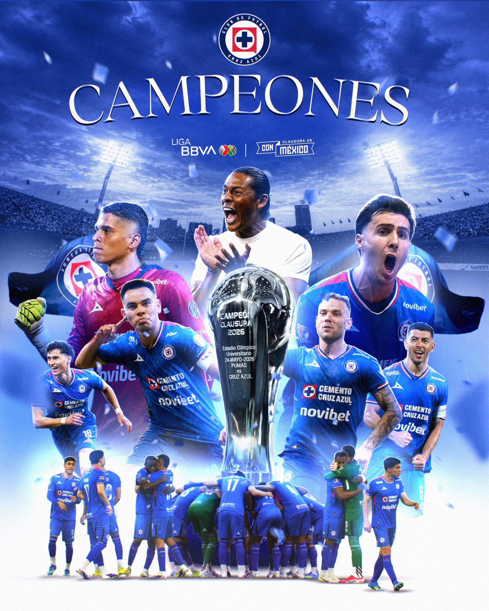 🚂🏆 ¡LA MÁQUINA LO VOLVIÓ A HACER! Cruz Azul es campeón del futbol mexicano.