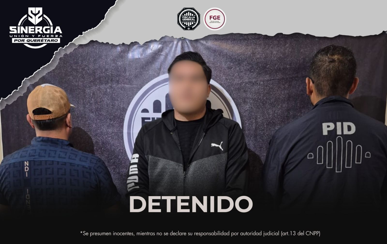 ⚖️ En el marco de la estrategia Sinergia por Querétaro, la Fiscalía General del Estado de Querétaro cumplimentó con éxito una orden de aprehensión vigente en contra de un hombre que era requerido por la justicia del estado de Colima