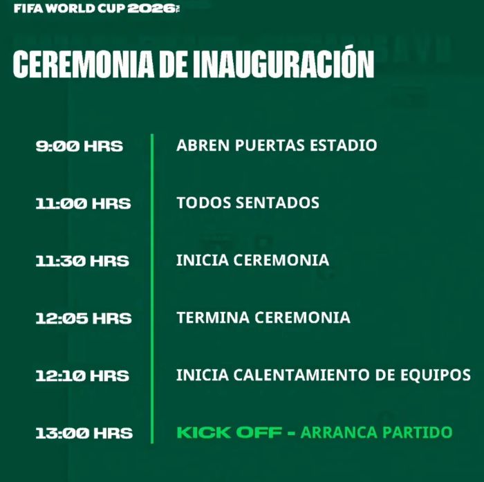 ⚽🌎 ¡La cuenta regresiva terminó! Este 11 de junio el mundo entero pondrá sus ojos en México con la ceremonia inaugural del Mundial 2026