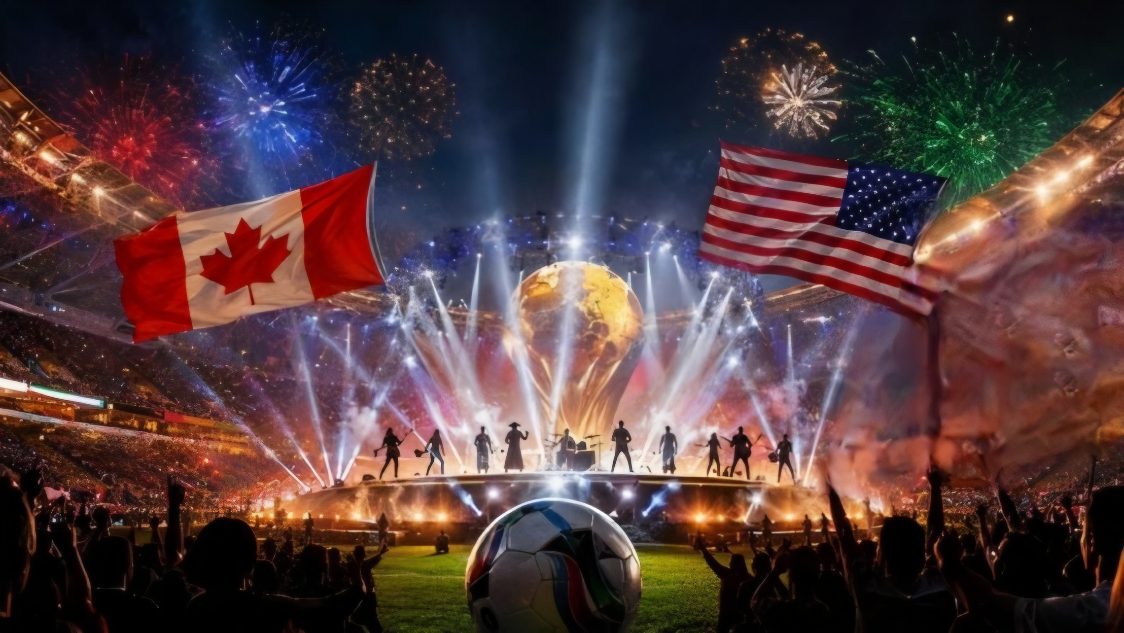 🇨🇦🍁Así fue la ceremonia inaugural de Canadá y Estados Unidos 🇺🇸🍔