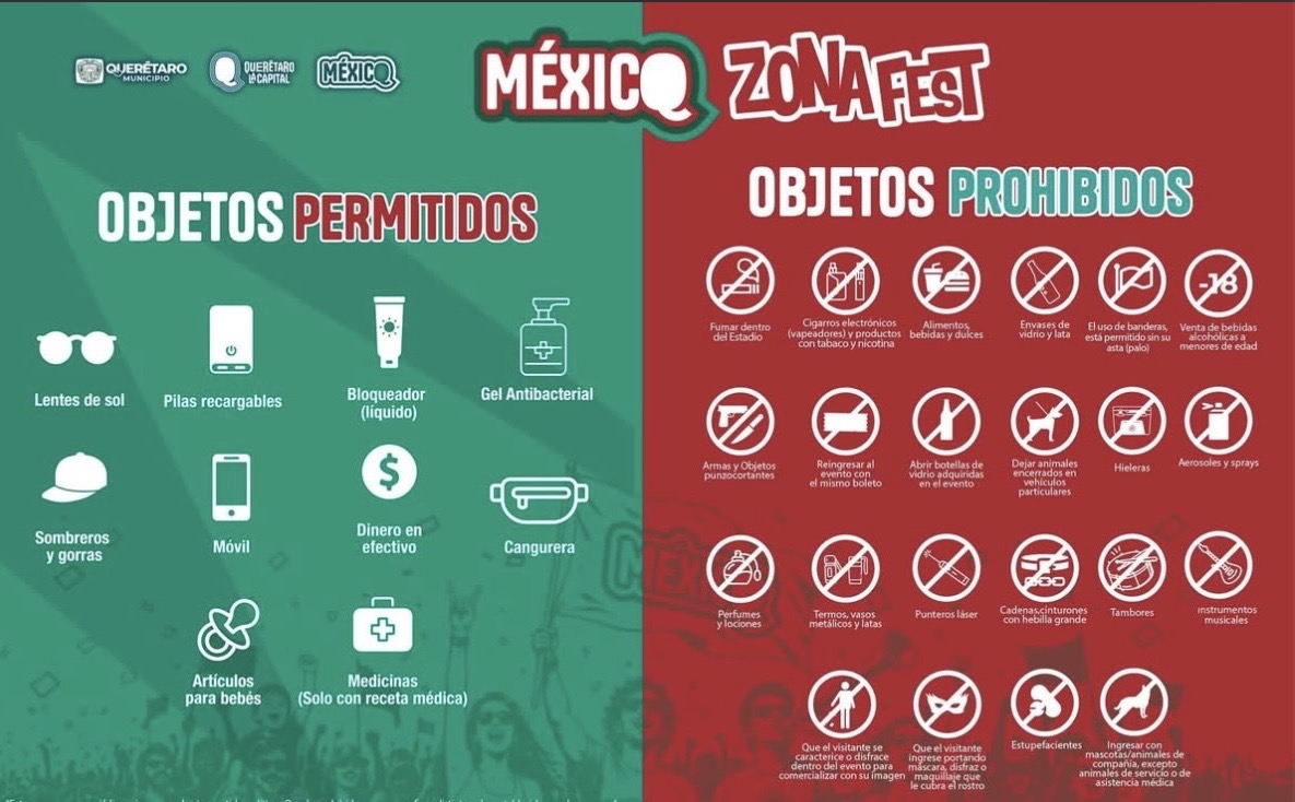 Zona Fest 2025: Municipio de Querétaro publica reglas de acceso al estadio Corregidora