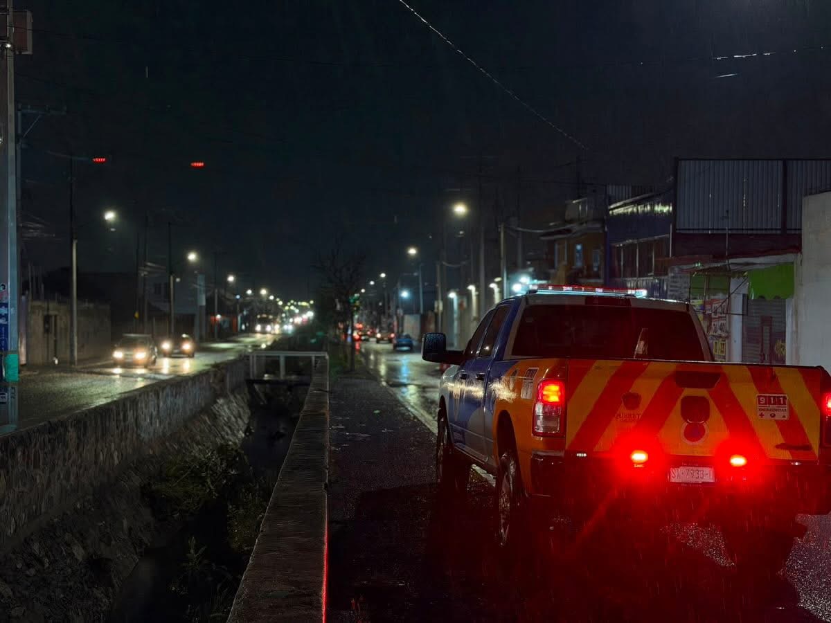Protección Civil mantiene vigilancia ante pronóstico de lluvias en Querétaro