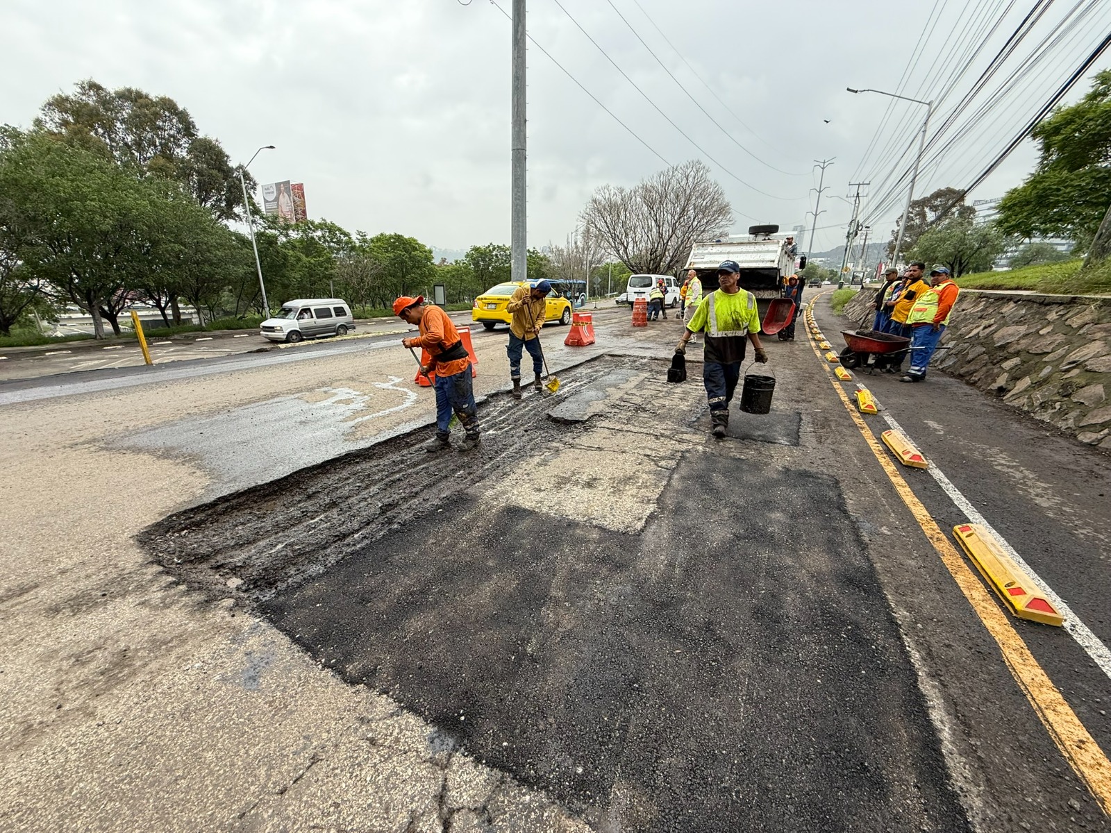 Van más de 107 mil metros cuadrados de baches reparados en la capital