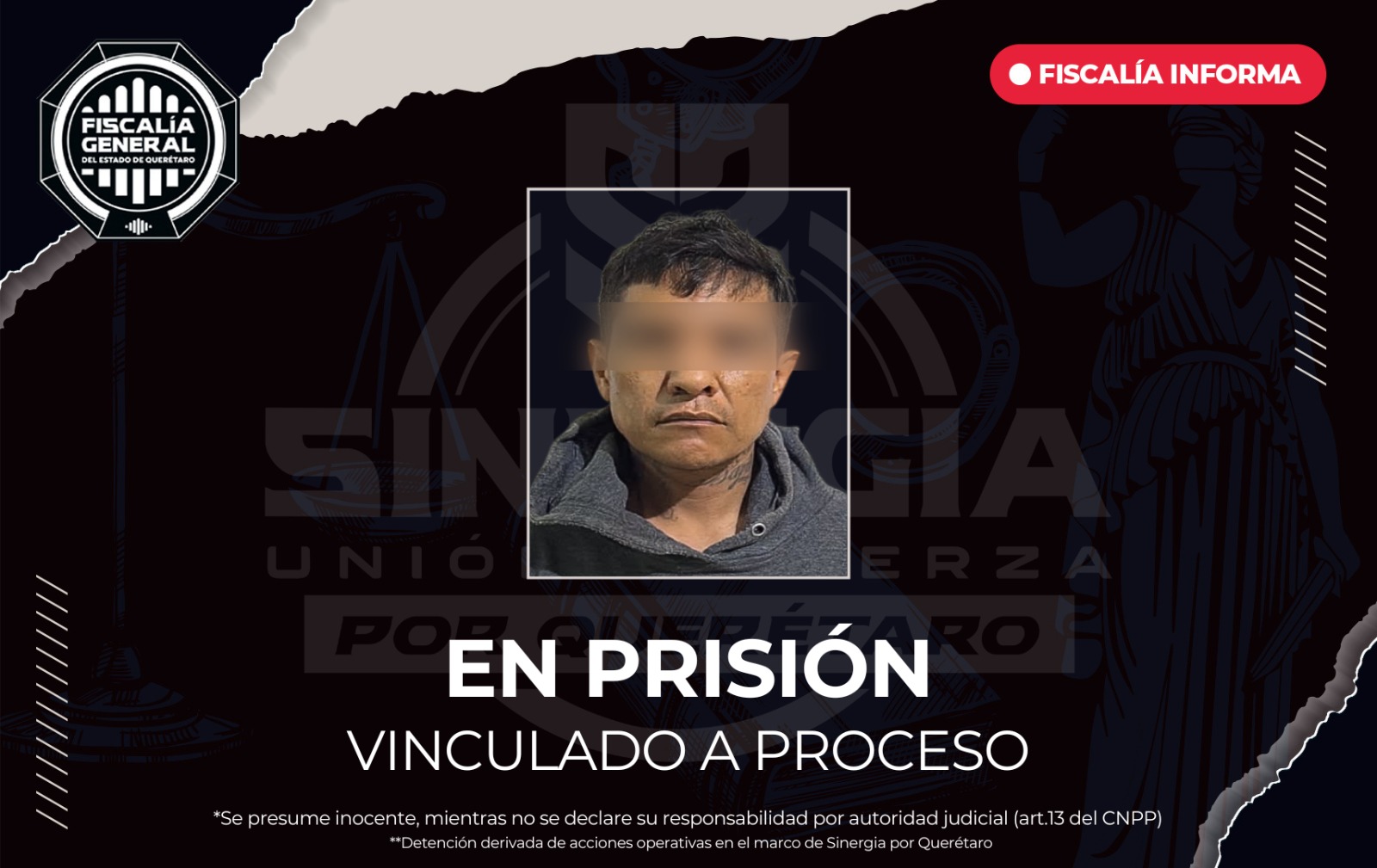 ⚖️🚨 ¡Cae presunto homicida en operativo de Sinergia por Querétaro!