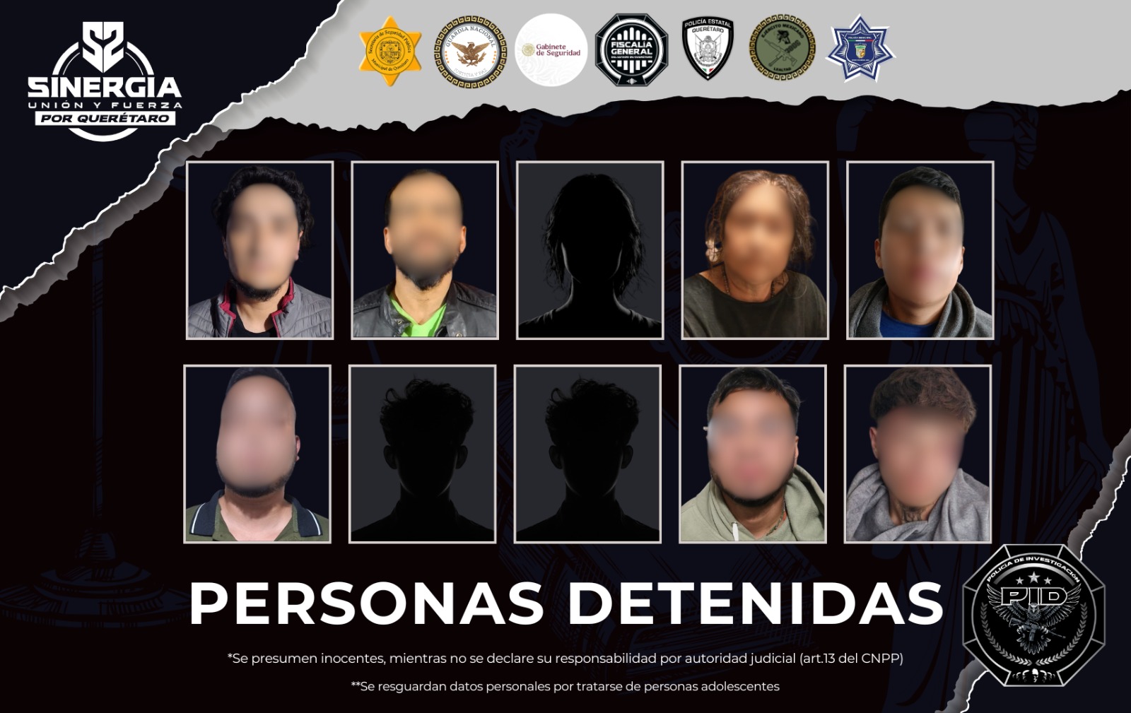 ⚖️🚨 ¡Operativo Sinergia ejecuta 10 cateos en 3 municipios y detiene a 10 personas!