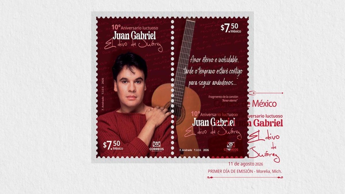 📮🎤 ¡Juan Gabriel ya tiene su propio timbre postal!