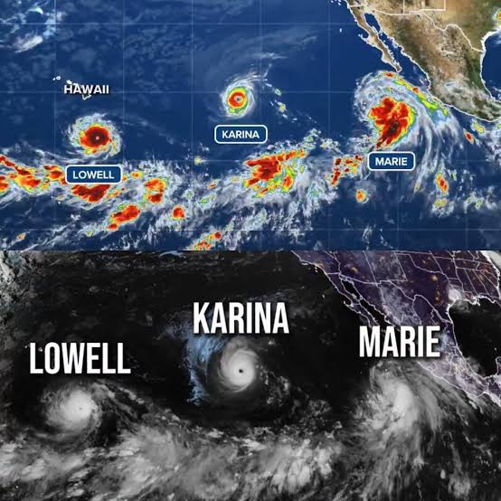 🌀🌊 ¡Tres ciclones al mismo tiempo en el Pacífico!