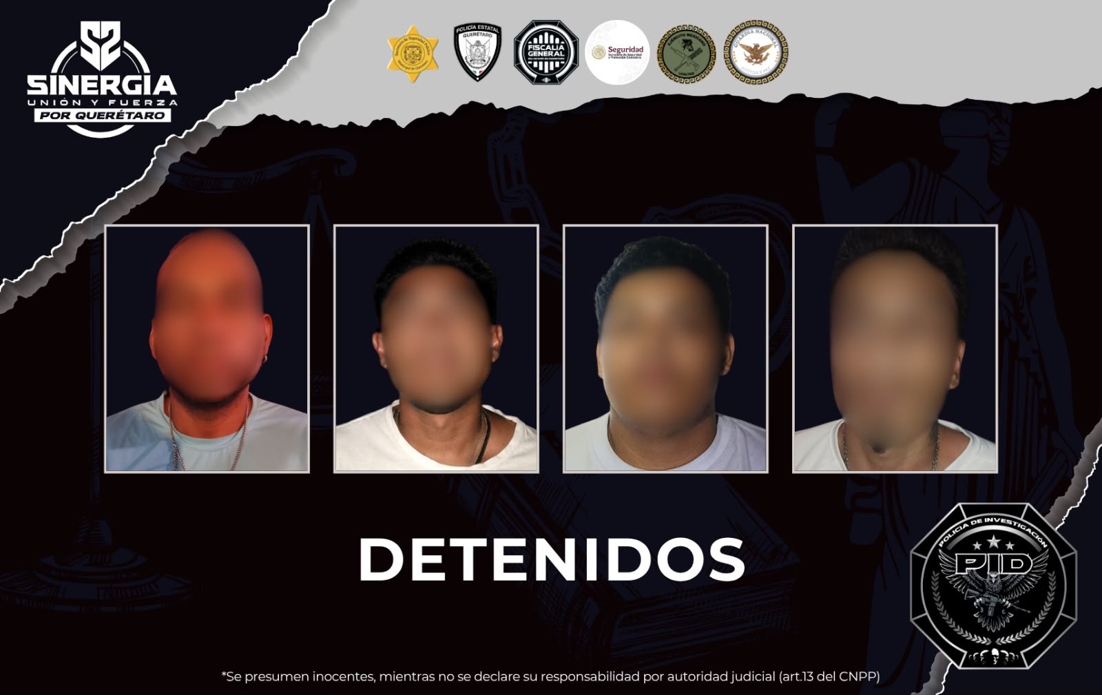 ¡Operativo simultáneo en Querétaro deja 4 detenidos tras 6 cateos! 🚨🛡️⚖️