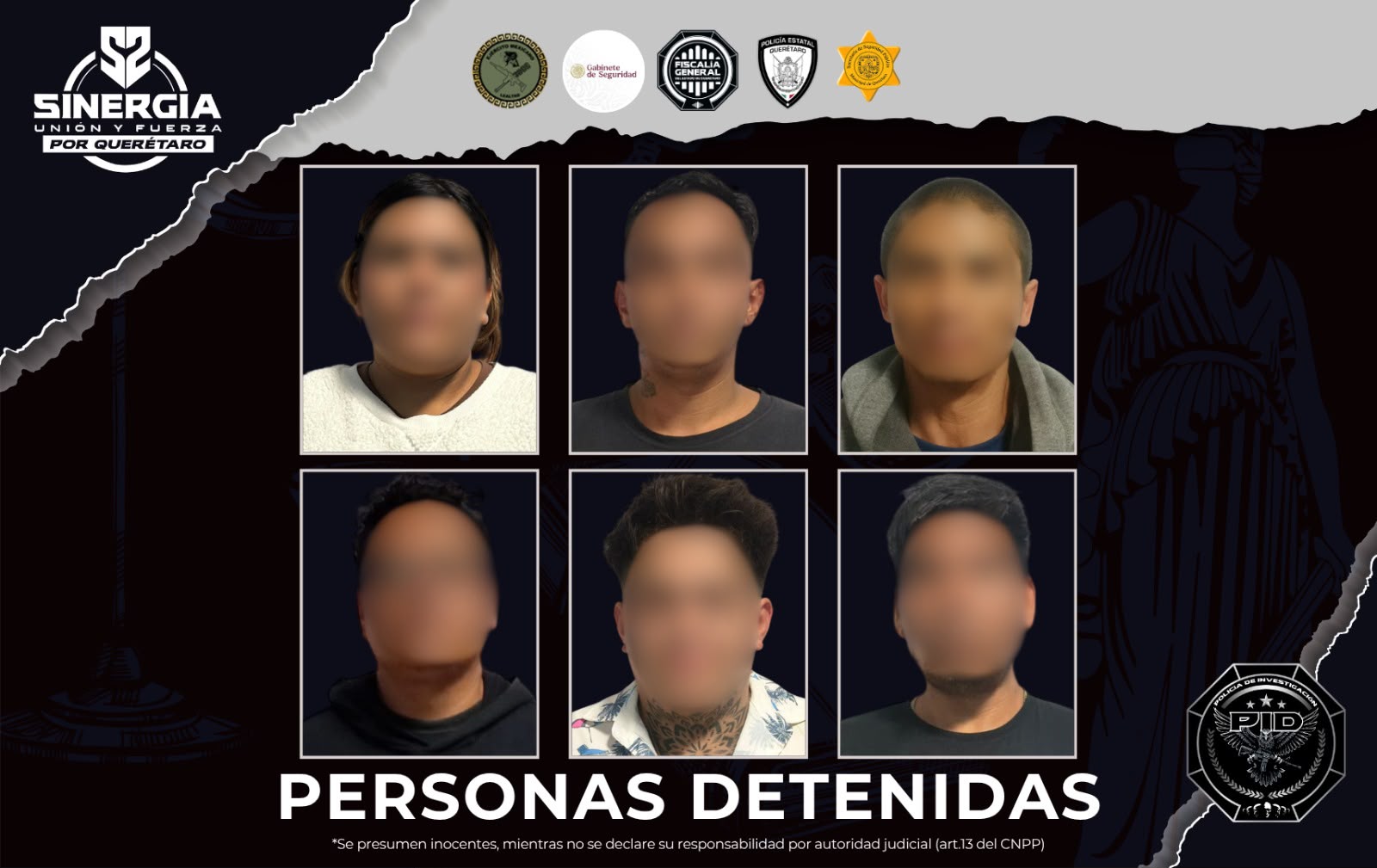 ¡Operativo Sinergia realiza cateo en anexo de Loma Bonita y detiene a 6 personas! 🚨⚖️🛡️