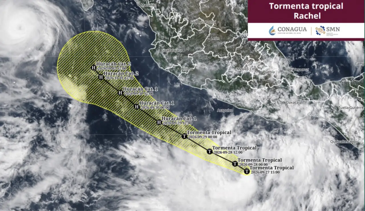 🌀🌊 Se forma la tormenta tropical “Rachel” frente al pacífico mexicano