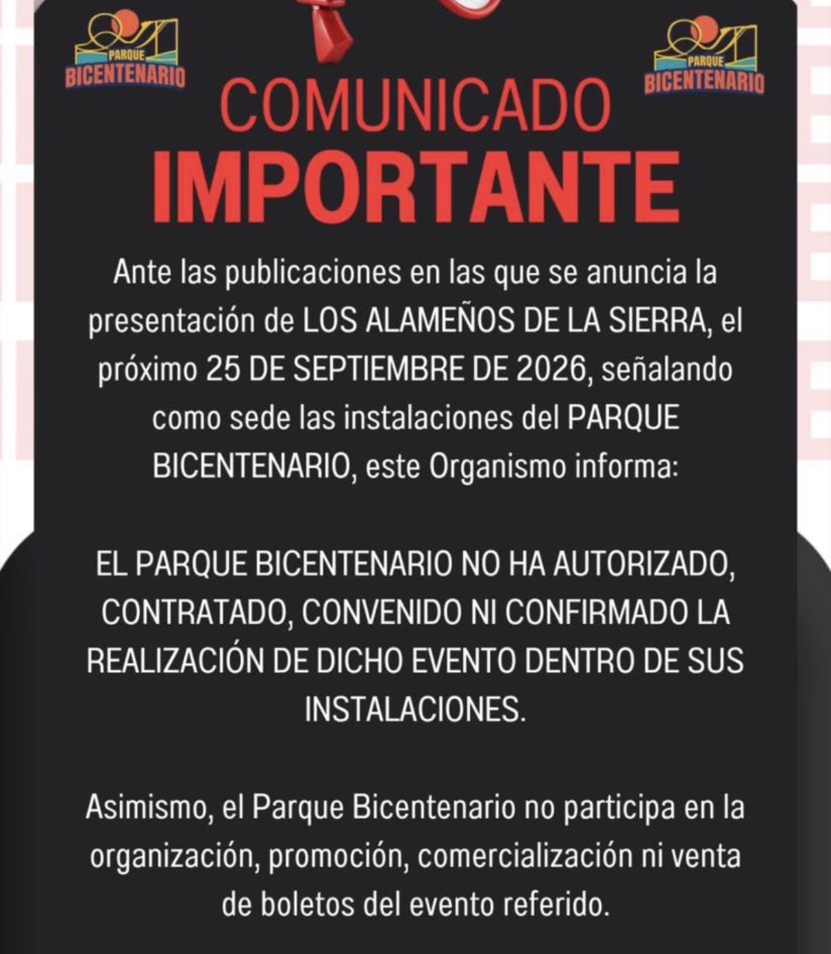 Municipio analiza sanción por concierto de Los Alameños de la Sierra