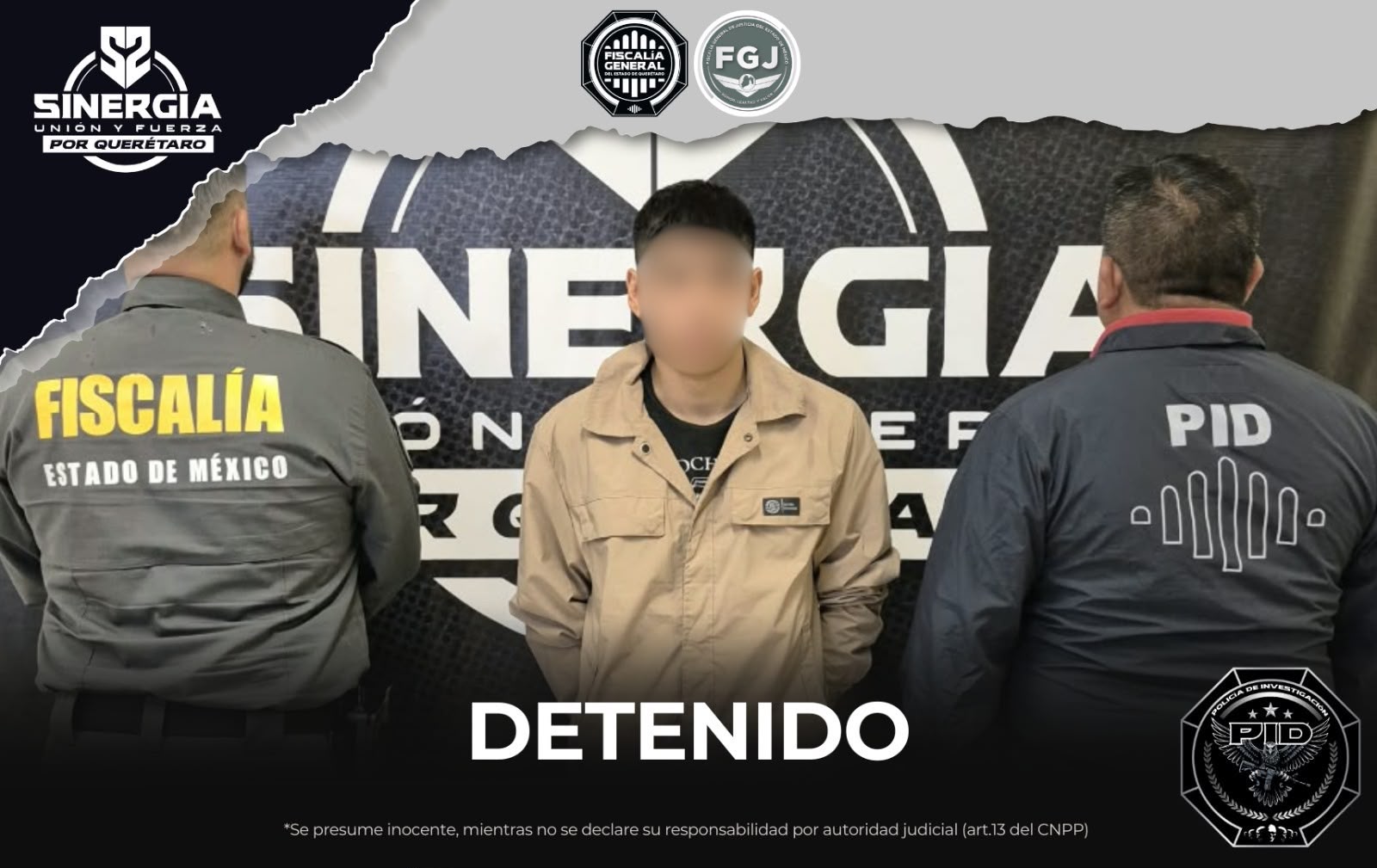 ¡Caen objetivos prioritarios con Operativo Sinergia! Detienen en Querétaro a “El Niño”, buscado por violación agravada en Edomex 🚨⚖️🛡️