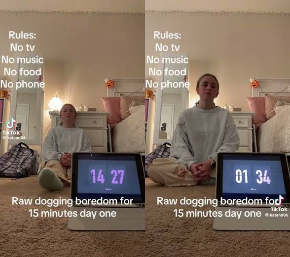📵🧠 ¿Y si el reto fuera no hacer nada? ‘RAWDOGGING BOREDOM’, la tendencia que conquista Tiktok ⏱️