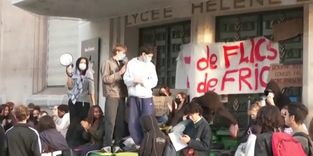 🇫🇷🚨 Francia enfrenta una ola de protestas estudiantiles: más de 5 mil detenidos.