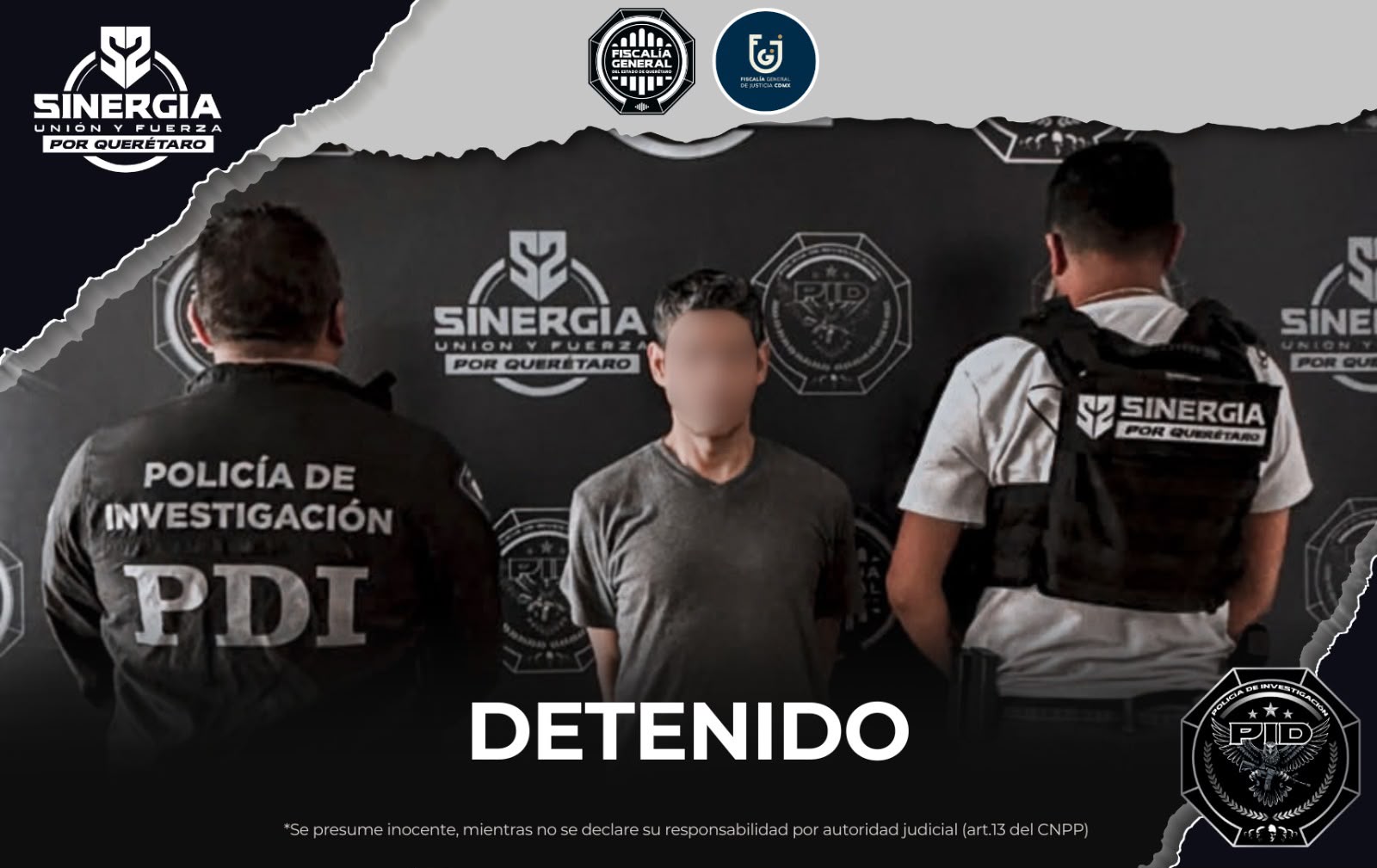 ¡Coordinación interinstitucional efectiva! Estrategia “Sinergia” logra la detención en Querétaro de persona buscada en la CDMX 👮‍♂️🚔⚖️