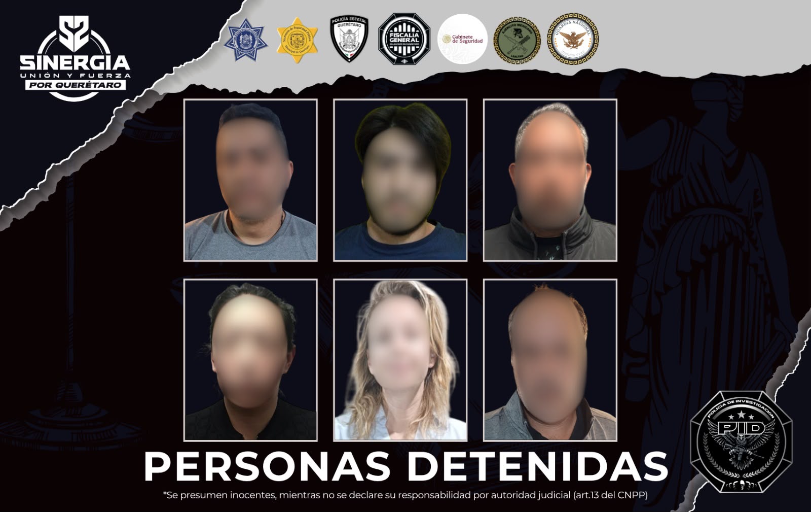 ¡Resultados del Operativo Sinergia! Fiscalía de Querétaro detiene a 6 personas tras cateos simultáneos en la capital y Corregidora 🚨🛡️⚖️