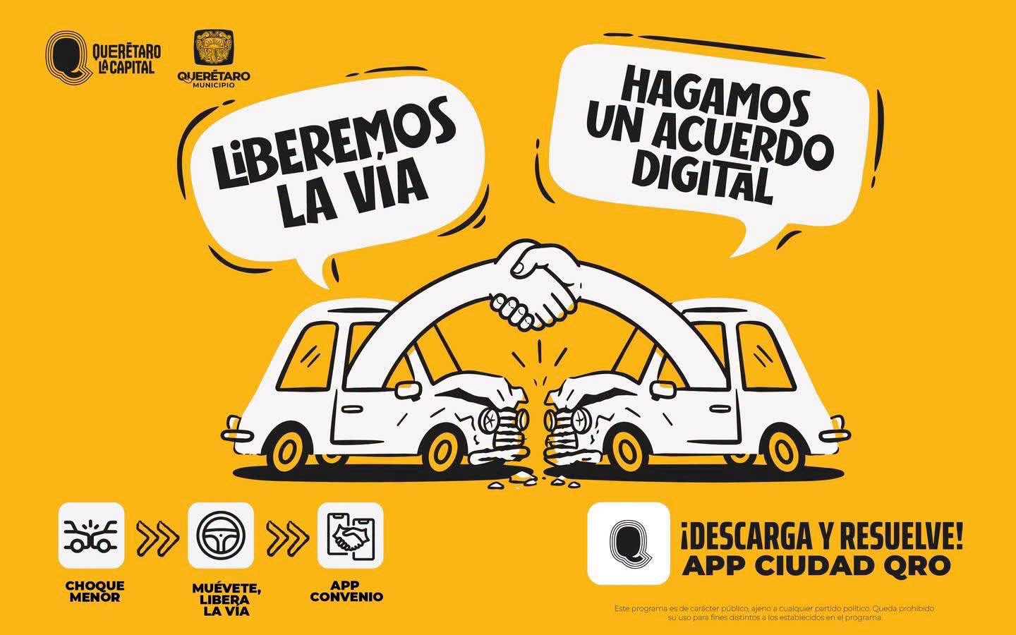 Si tienes un choque en Querétaro, ya podrás llegar a un acuerdo digital