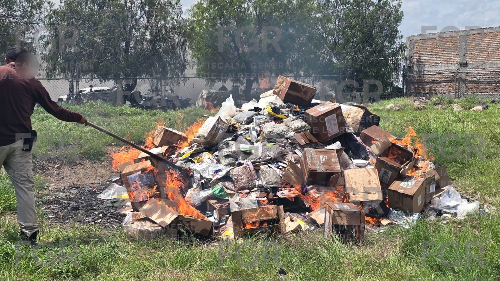 Destruyen en El Marqués 186 kilos de droga asegurada por la FGR en Querétaro