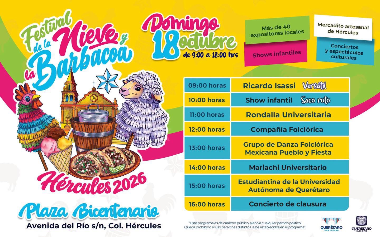 Festival de la Nieve y la Barbacoa llegará a Hércules este domingo; habrá entrada libre