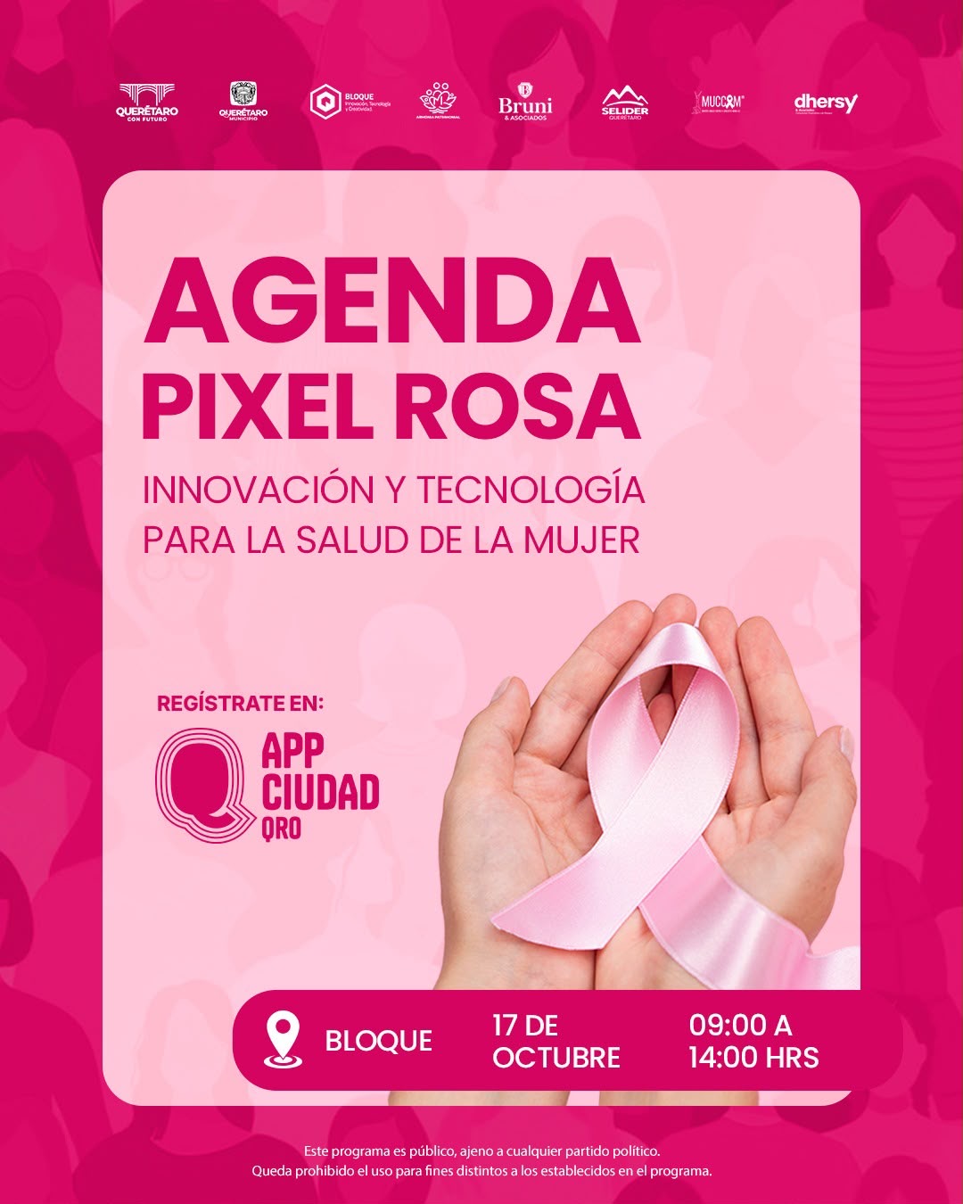 Pixel Rosa llega a BLOQUE: conoce las actividades gratuitas sobre salud de las mujeres